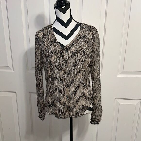 VERONICA BEARD Snake Print Blouse - Picture 1 of 5